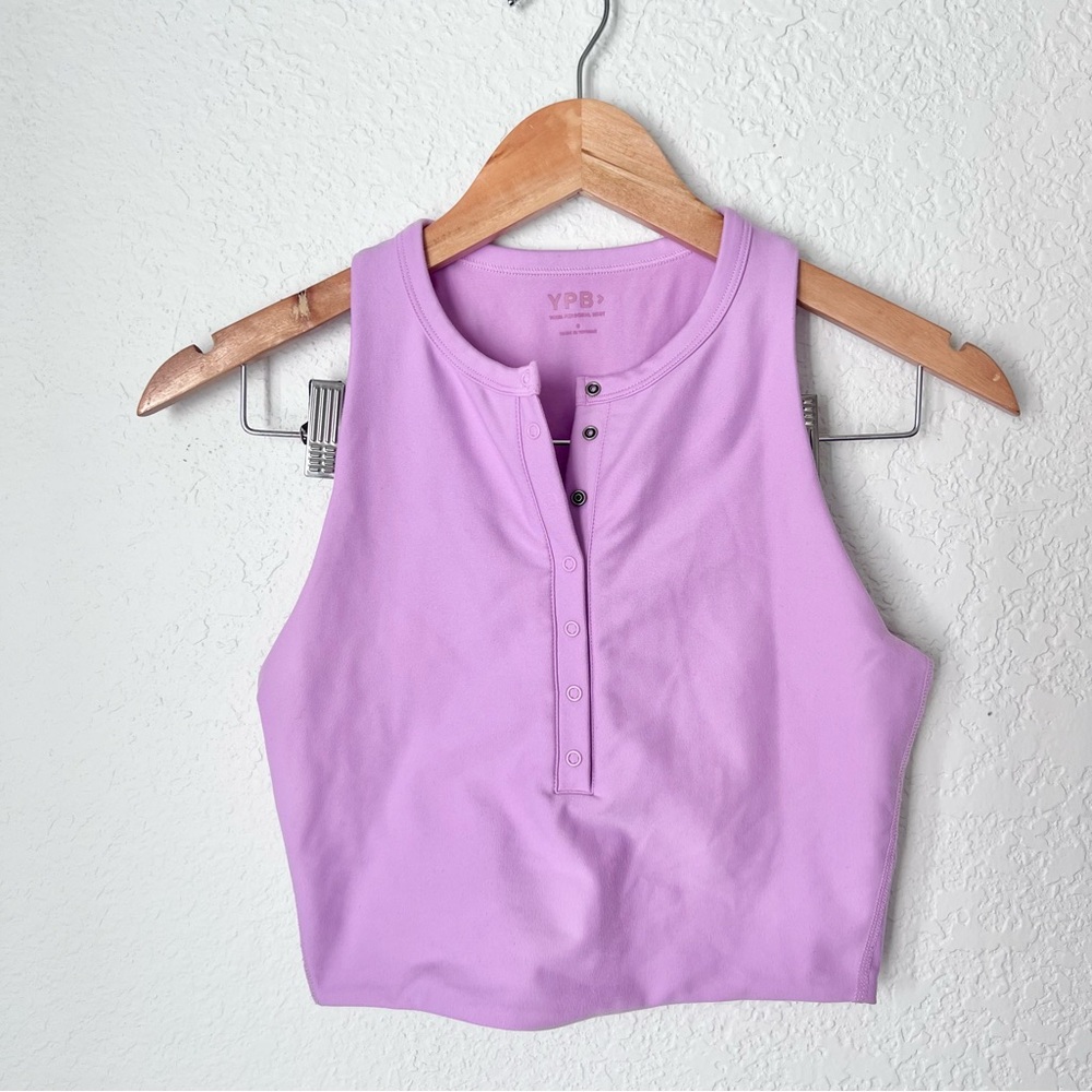 Abercrombie YPB Purple Henley Workout Tank Sz S